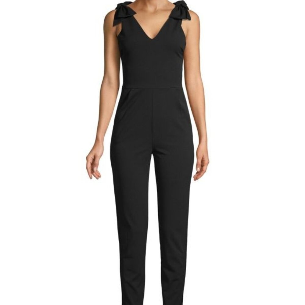NWT LOVE ADY Sleeveless Bow Detail Strap Jumpsuit size M